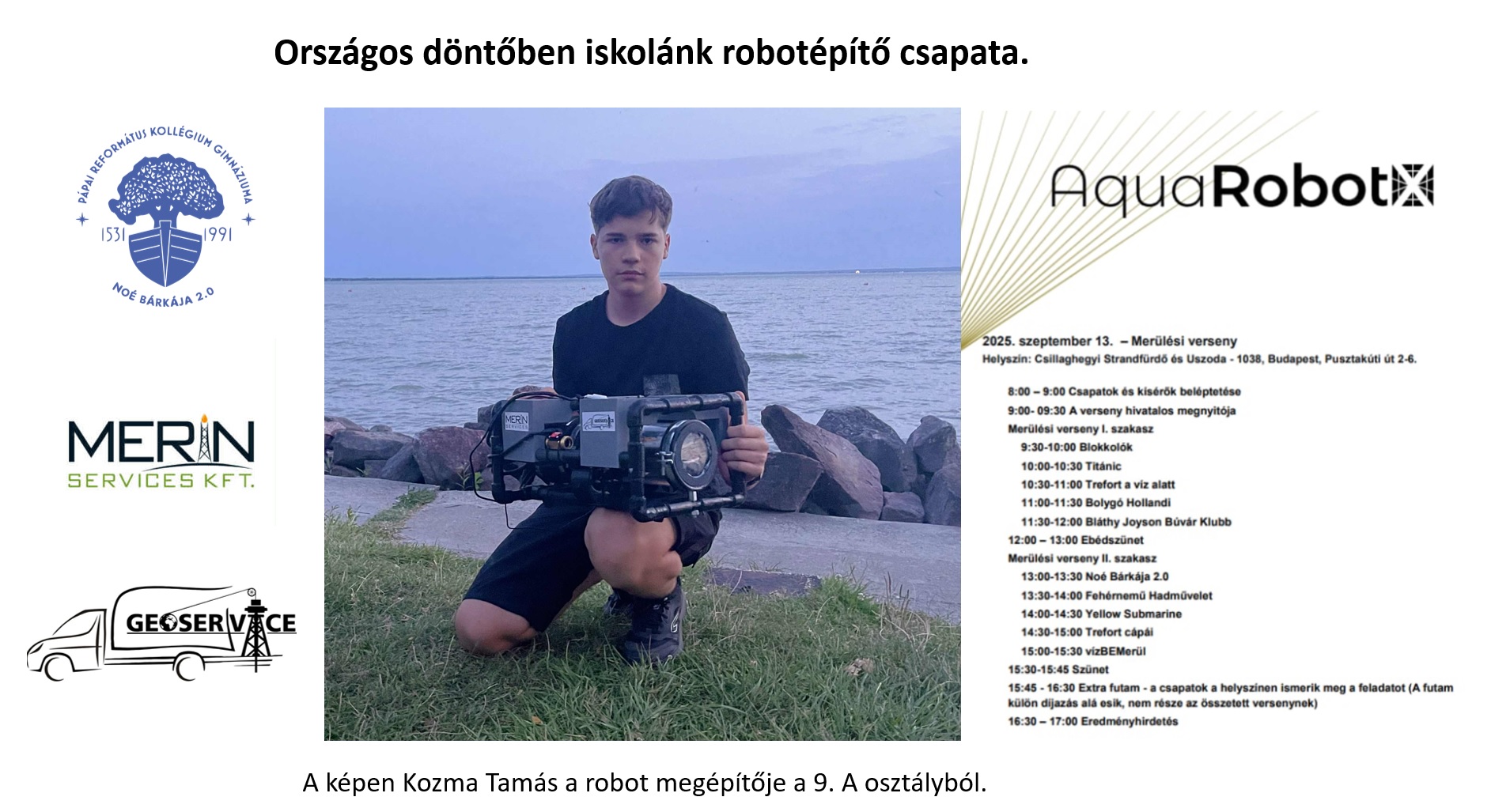 Országos döntőben iskolánk robotépítő csapata