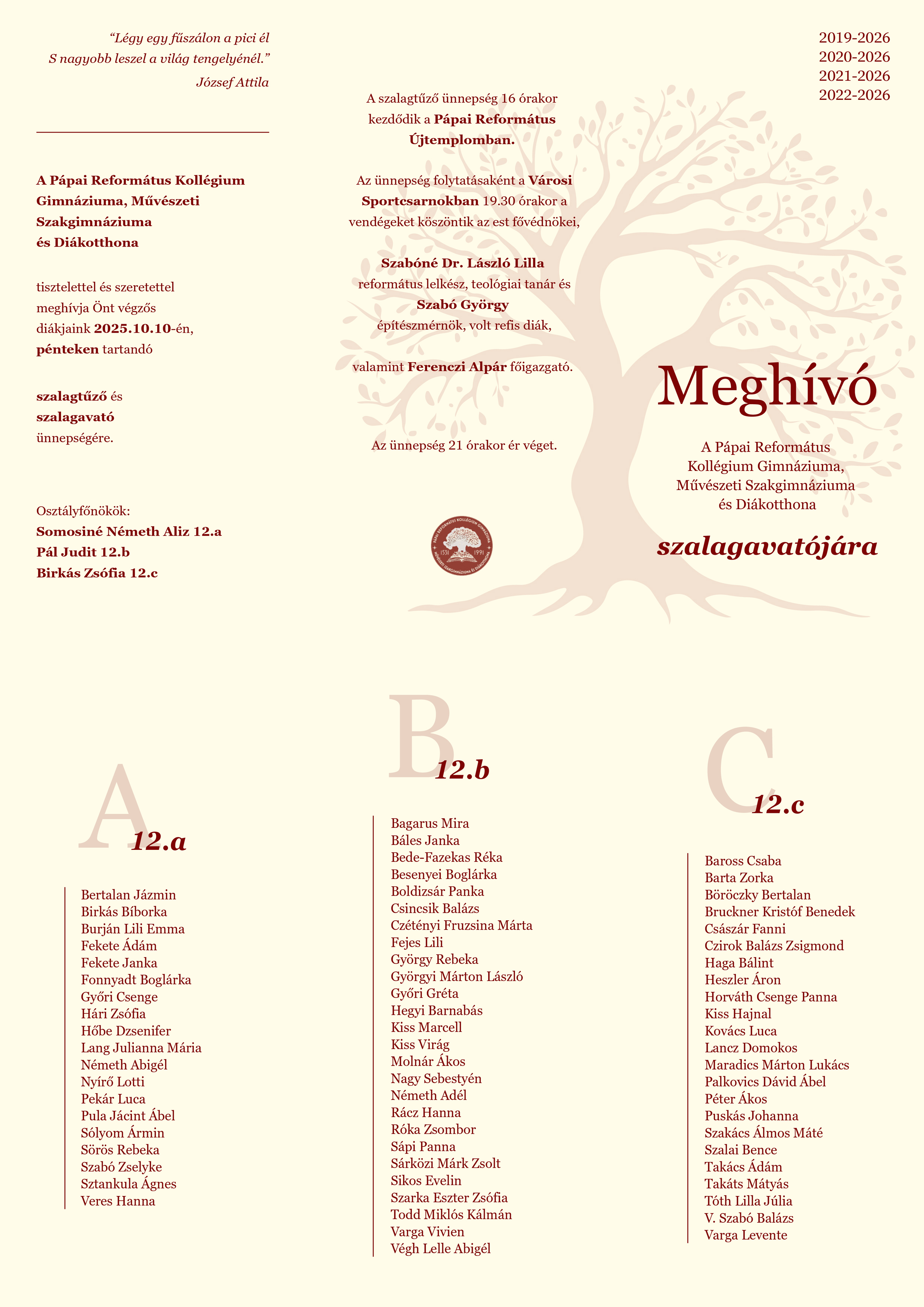 Szalagavató 2025