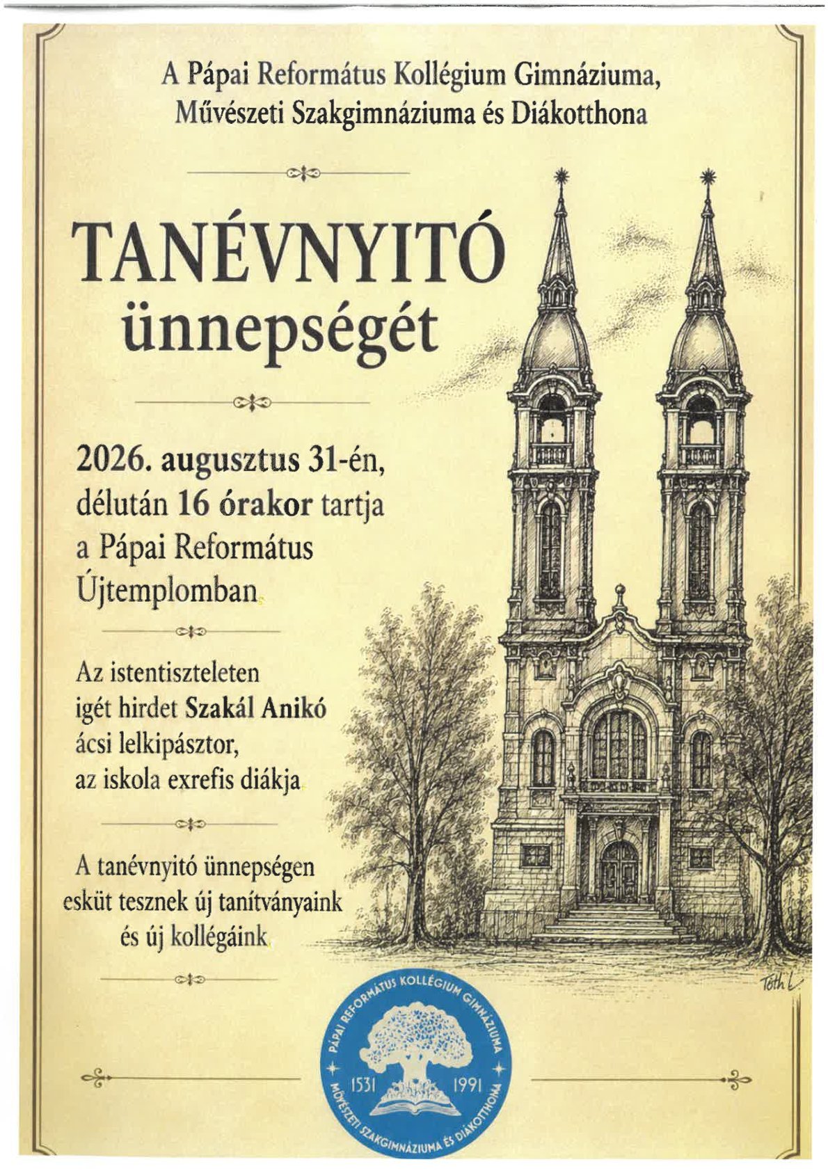 Tanévnyitó 2026/27