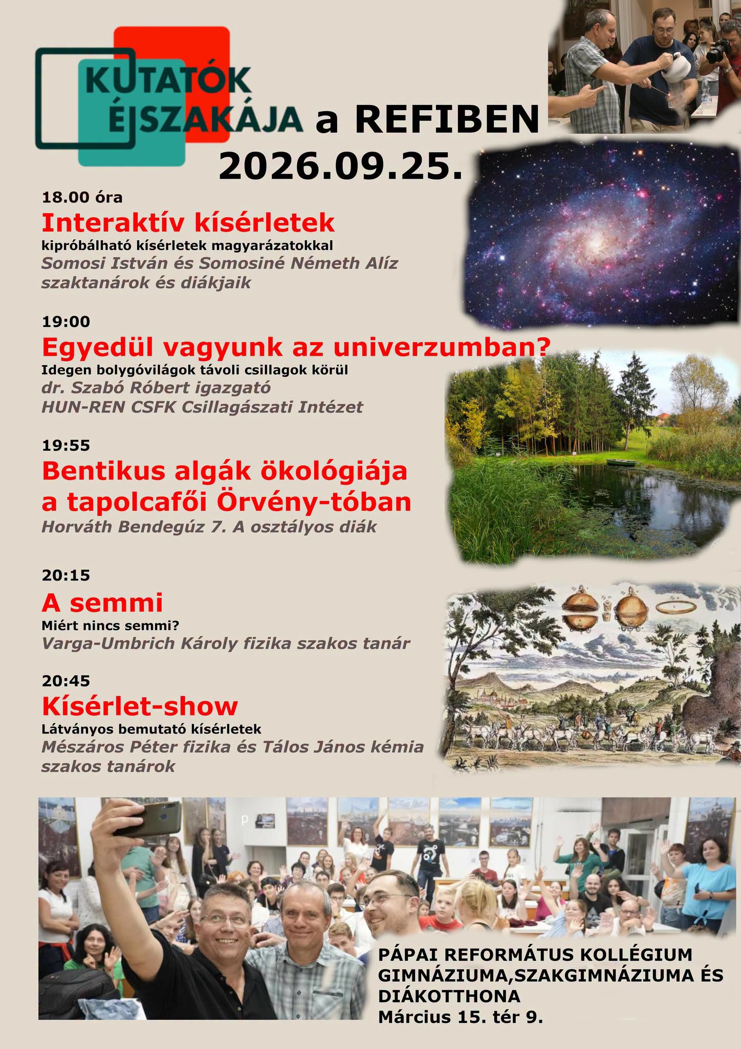 Kutatók éjszakája a Refiben.